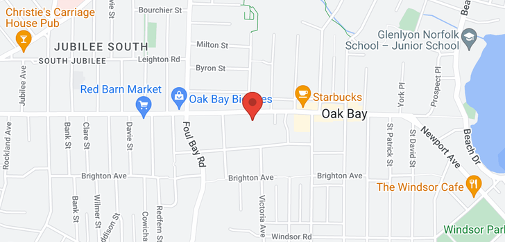 map of 204-2119 Oak Bay Ave